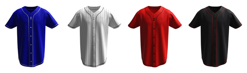 Baseball t-shirt design template, Sport jersey mockup.
