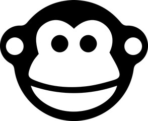 Monkey vector icon. Chinese year zodiac symbol 2016. Monkey pictogram