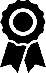 Badge with ribbons vector icon eps 10. Certificate. Certification stamp