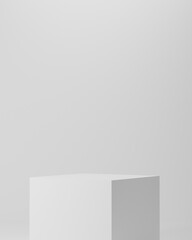 3d background products Show pedestal scenes with geometric platforms white background. with podium. Stand to display cosmetic products on stage. 3d render, 3d illustration