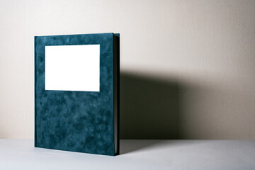 Premium Velvet Blank Cover Of Magazine and Book on Table. Mock Up Template.