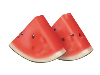 カットしたスイカ