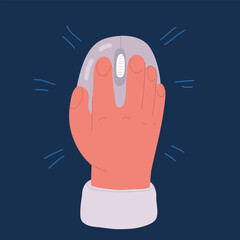 Cartoon vector illustration of computer mouse