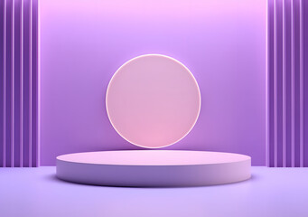 Minimal glowing pastel violet mockup background