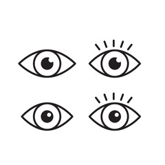eye line icon set of vector