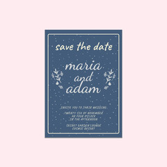 Snowy Winter Night wedding invitation template