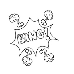 Cartoon comic hand drawn elements