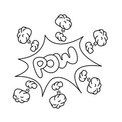 Cartoon comic hand drawn elements
