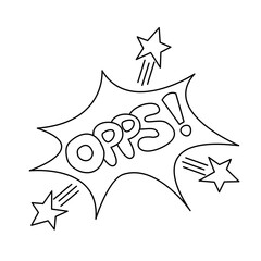 Cartoon comic hand drawn elements