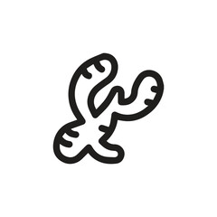 Obraz premium Ginger icon vector. Linear style for mobile concept and web design. Ginger symbol illustration. Pixel vector graphics - Vector.