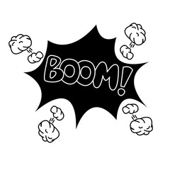 Cartoon comic hand drawn elements