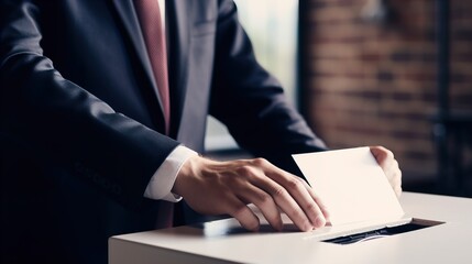 generative ai, person voting in the country's elections for the election of the president