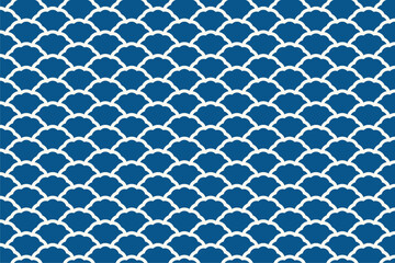 日本風イラスト背景☆青海波・波模様☆ベクター素材