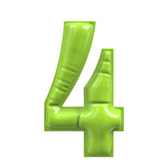 Number With Font 3D Render