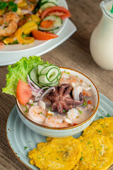 Impressive delicious mix ceviche cocktail