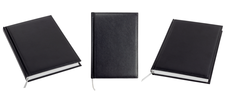 set book or notebook, hardback isolated from background, on white background