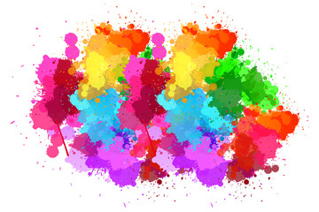 Multicolored splash watercolor blot,Abstract vector water color