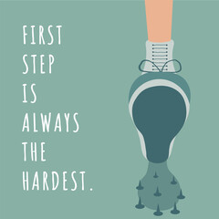 First Step Vector Illustration Graphic