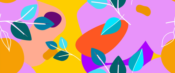 Bold Pattern Tropical Leaf Jungle Modern Motif