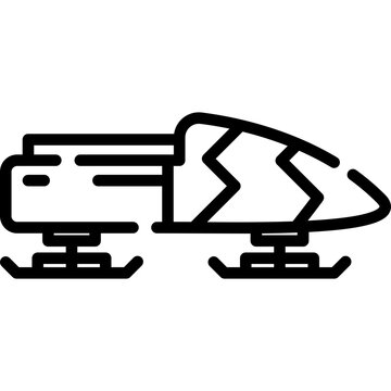 recommend clip art: B&W line art icon of Vector Aerosani Outline Icon Design, flat icon, isolated, white background	