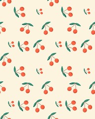 seamless pattern with cherry