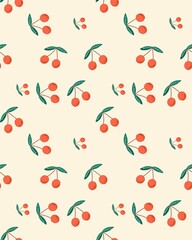 seamless pattern with cherry