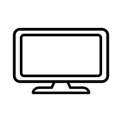 Computer monitor screen flat icon vector