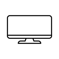 Computer monitor screen flat icon vector