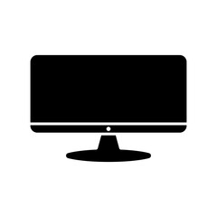 Computer monitor screen flat icon vector