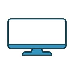 Computer monitor screen flat icon vector