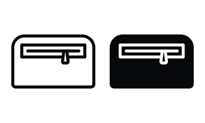 Cosmetic bag icon with outline and glyph style.