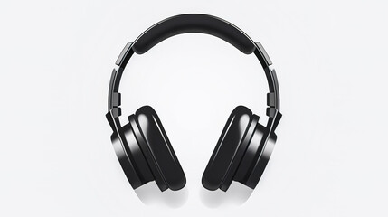 Fototapeta na wymiar Minimalistic logo with full-size headphones, generative AI.