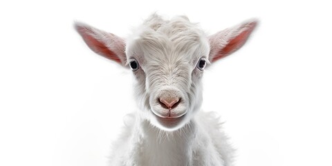 Fototapeta premium AI Generated. AI Generative. Photo illustration of baby little goat portrait face. Graphic Art