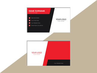 Title Double-sided creative business card template. Portrait and landscape orientation. Horizontal and vertical layout. Vector illustration	