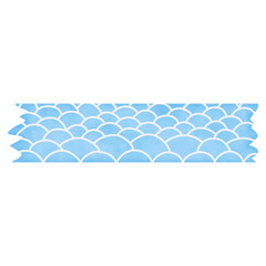 Blue Washi Tape with Fish Scale Pattern © LivelyAutumn11.11