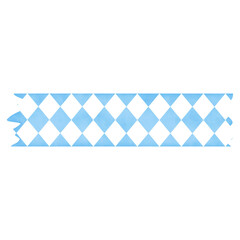 Blue Washi Tape with Diagonal checkboard Pattern