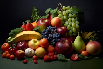 Naklejka na ściany i meble Fruits and Vegetables Image. Generative AI