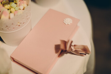 wedding rings on a table