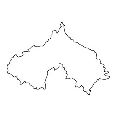 Koprivnica Krizevci сounty map, subdivisions of Croatia. Vector illustration.