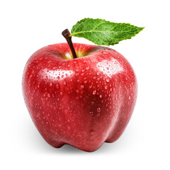 Apple isolated red apple on Transparent Background with full depth of field Apple PNG