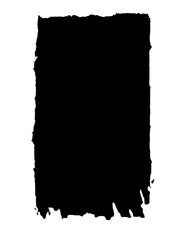 rectangle frame rendered in vigorous strokes of an ink brush. transparent background, PNG file.