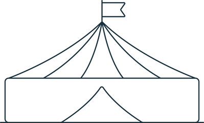 Circus icon. Monochrome simple sign from entertainment collection. Circus icon for logo, templates, web design and infographics.