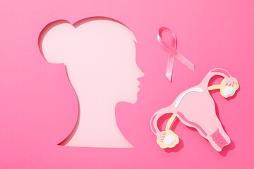 World Cancer day, concept of female cancer