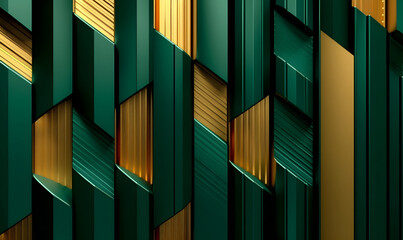 Cross Honeycomb of emerald and gold texture background