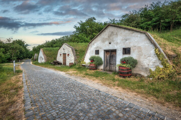 Fototapeta na wymiar Old Wine Cellars in The Tokaj Region Near Sarospatak. Hungary.