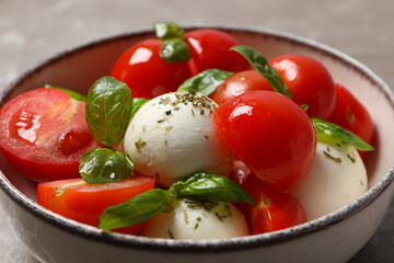 Concept of tasty Italian cuisine food - Caprese salad
