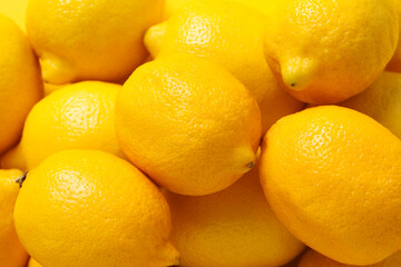 Concept of tasty citrus fruit - delicious lemon