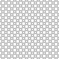 Seamless vector gray and white ornament in arabian style. Geometric abstract background. Grill with pattern for wallpapers and backgrounds