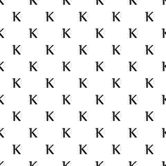 seamless K alphabet pattern icons set symbol sign art logo design cursor pointer drawing black element collection vector illustration
