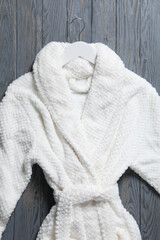 Bath accessories and supplies, composition with bathrobe